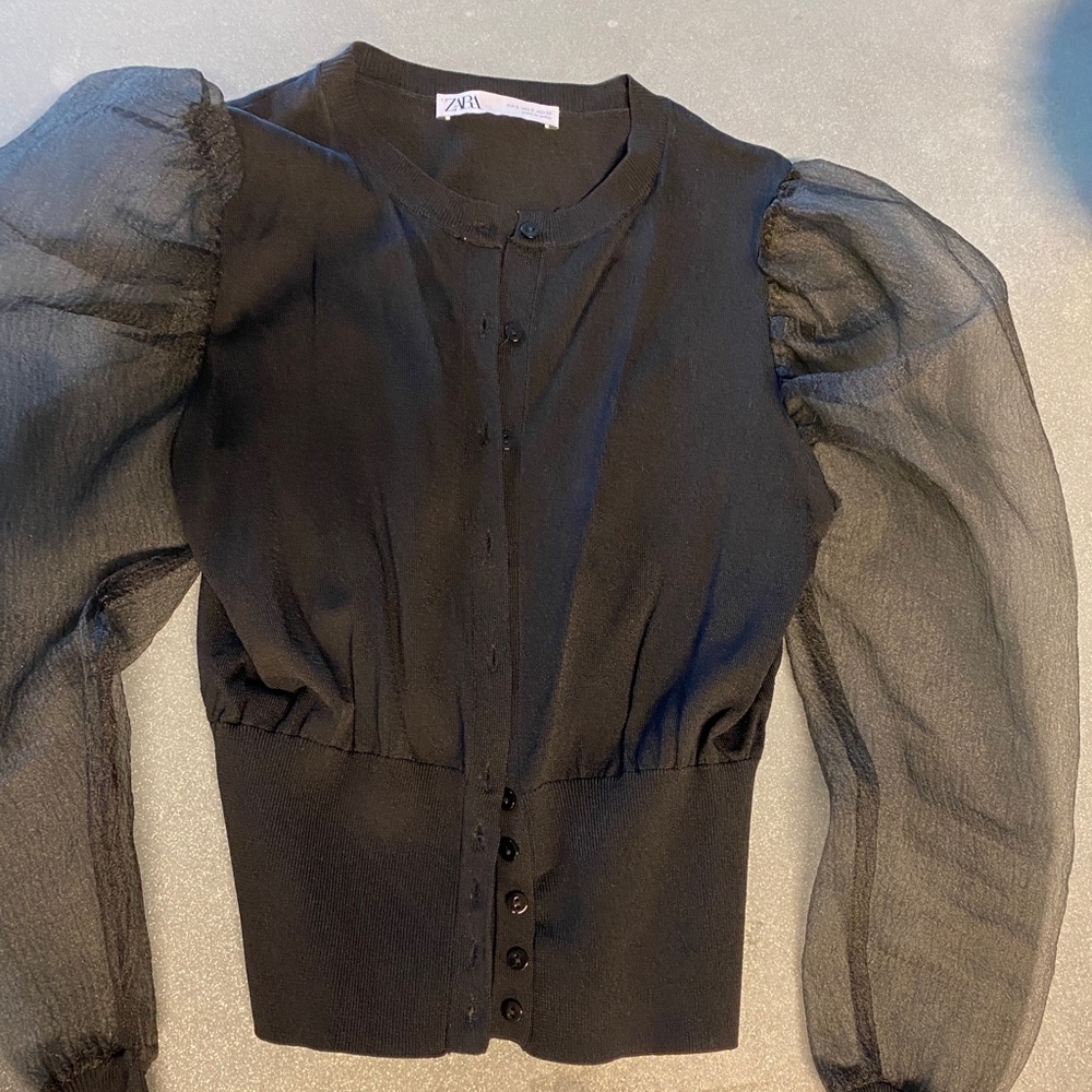 Zara black cardigan